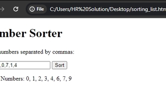 Write a Sorting Method