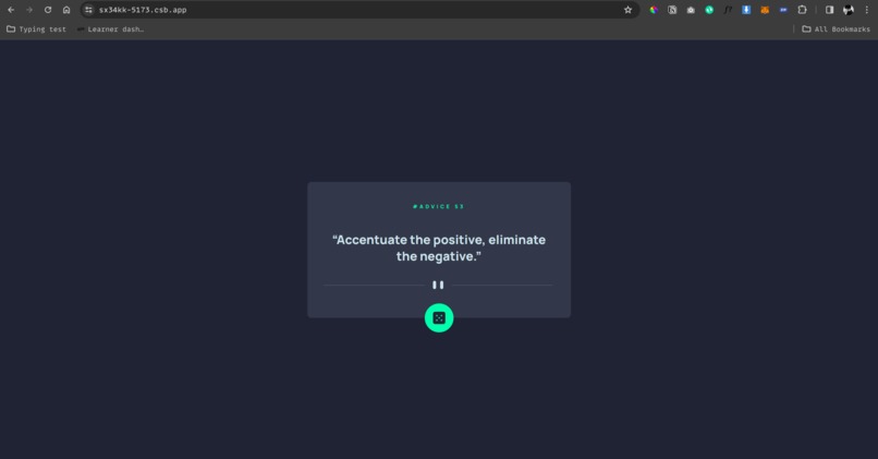 Advice Generator App – screenshot 1