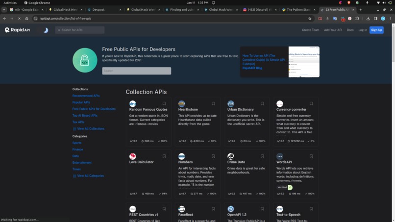 Use an API – screenshot 1