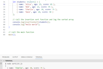 Sort A List and Get A Hello World
