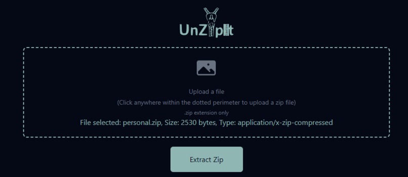 zip extractor – screenshot 1