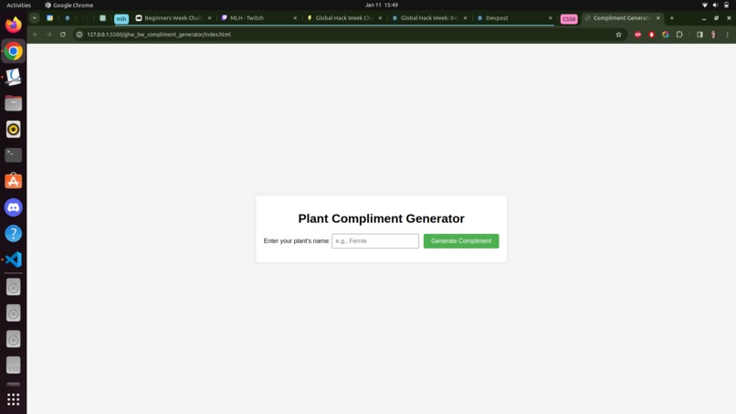Plant Complimenter – screenshot 1