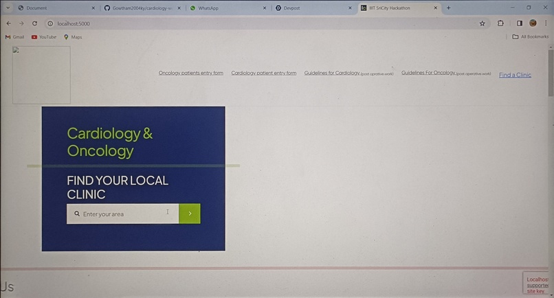 Cardiology website  – screenshot 1