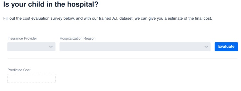 Health Cost Evaluation – screenshot 1