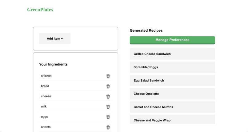 GreenPlates – screenshot 2