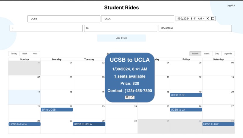 StudentRides – screenshot 3