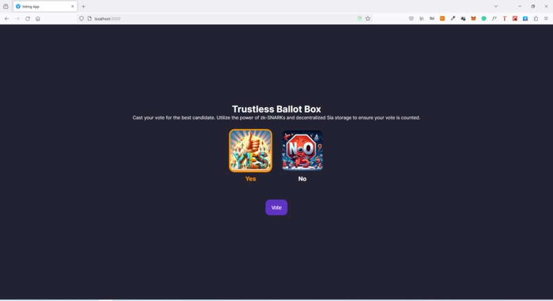 Trustless Ballot Box – screenshot 3