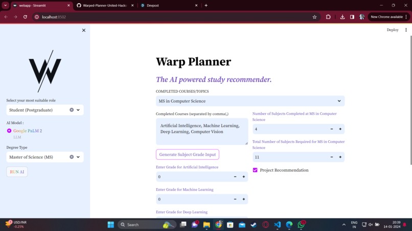 Warp Planner – screenshot 2