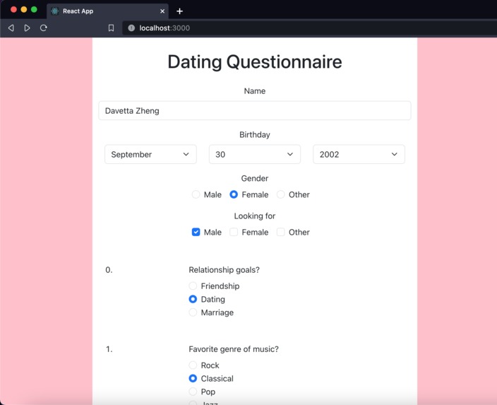 PEMDAS: Personality-Enhanced Matching Dating ASsistant – screenshot 3