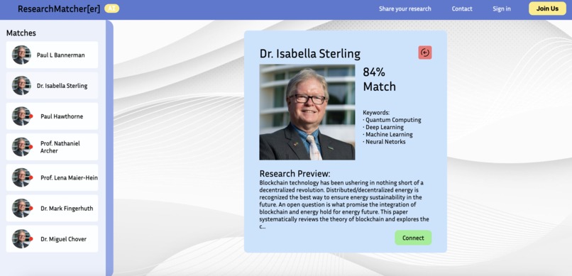 ResearcherMatcherer AI – screenshot 1