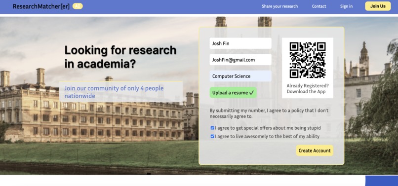 ResearcherMatcherer AI – screenshot 2