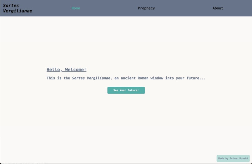 sortes vergilianae – screenshot 1