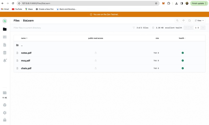 SiaLearn – screenshot 2