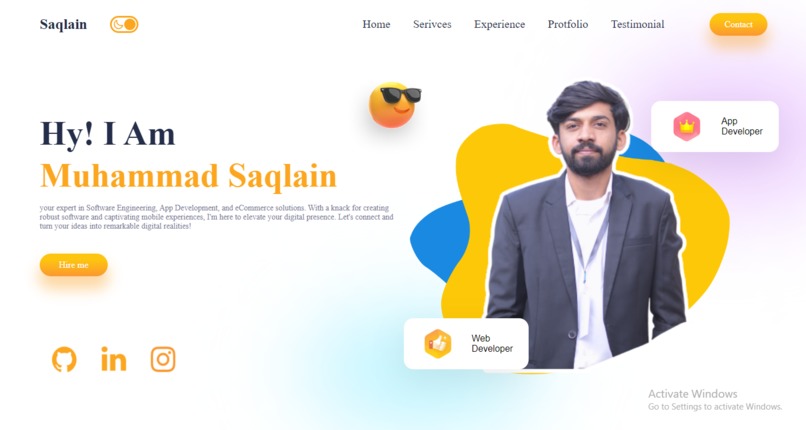 MuhammadSaqlainPortfolio.github.io – screenshot 1