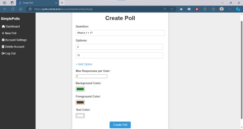 SimplePolls – screenshot 3