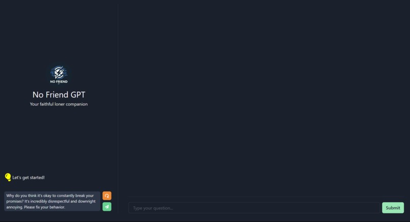 NoFriendGPT – screenshot 1