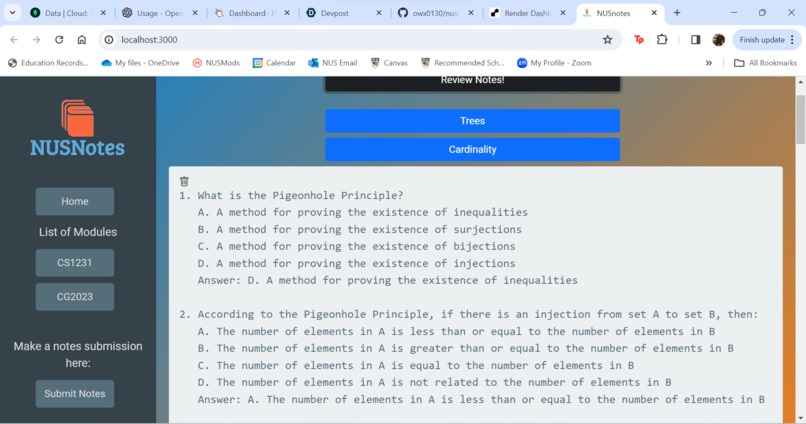 NUSNotes – screenshot 4