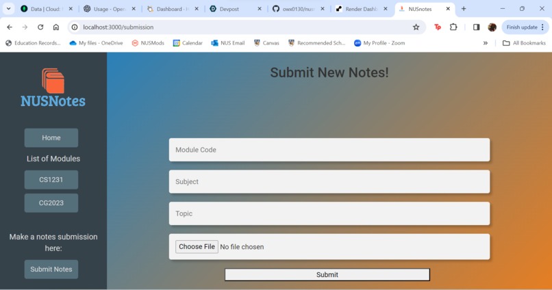 NUSNotes – screenshot 2