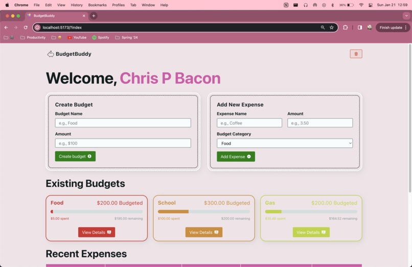 BudgetBuddy – screenshot 1