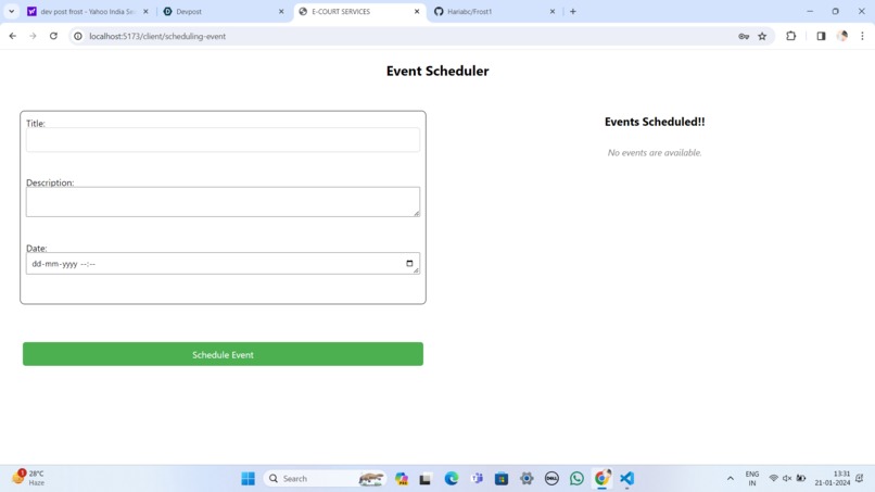 Pre-Trial Conference  – screenshot 3