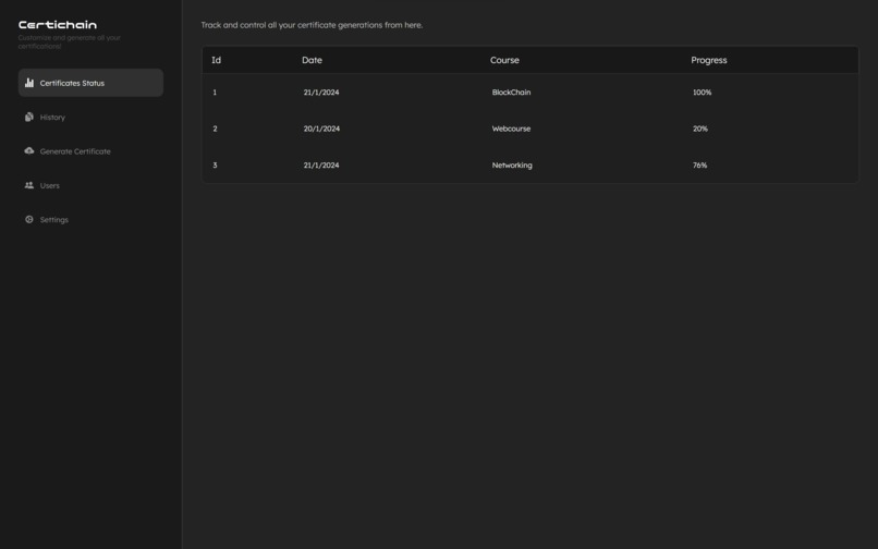 CertChain – screenshot 2