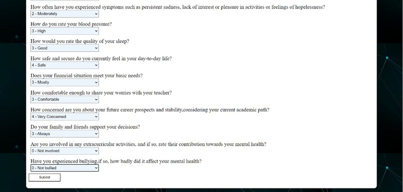 Suggestive Automated Mental Health Identification System – screenshot 3