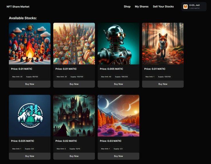 NFT Share Market – screenshot 1