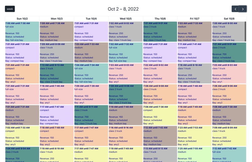 SAP Challenge - Tire Repair Service Scheduler – screenshot 2