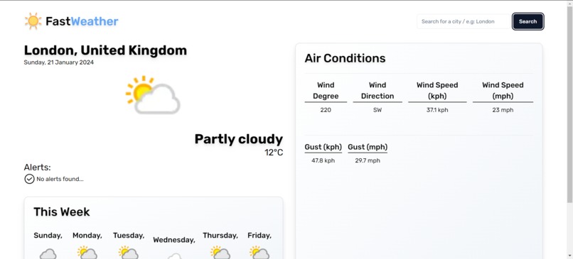 FastWeather – screenshot 2