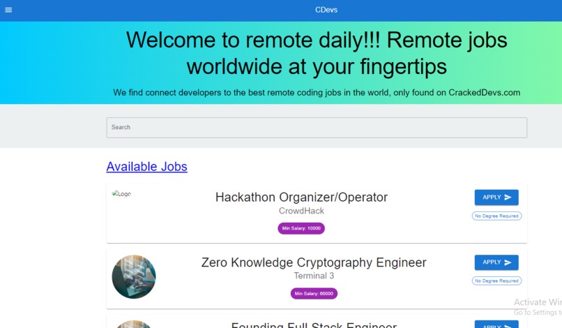 CrackDevs RemoteJobs App – screenshot 4