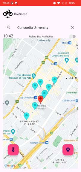 BixiSense – screenshot 2