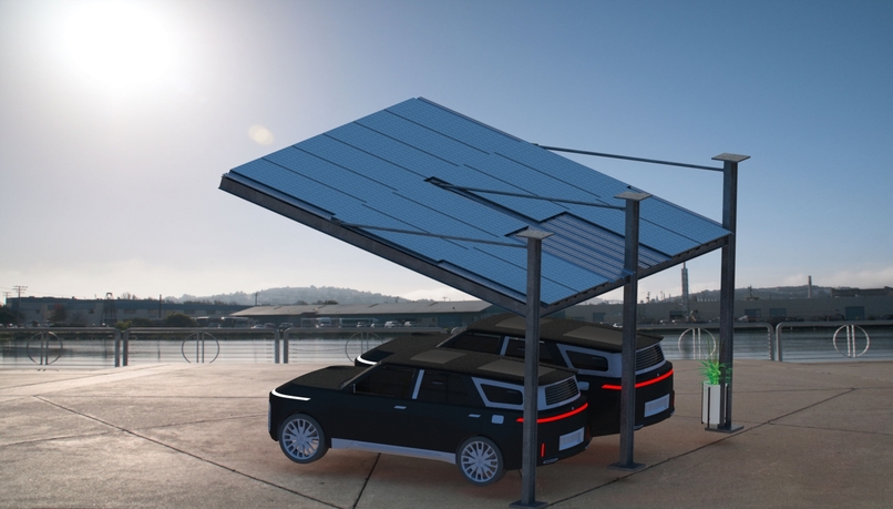 Cantilevered Solar Powered Carport – screenshot 4