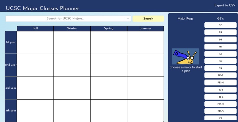 UCSC Major Reqs Planner – screenshot 1