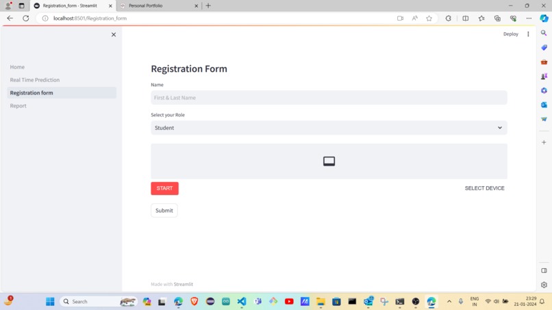 Face Attendance System using ML – screenshot 1