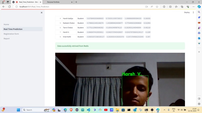 Face Attendance System using ML – screenshot 4