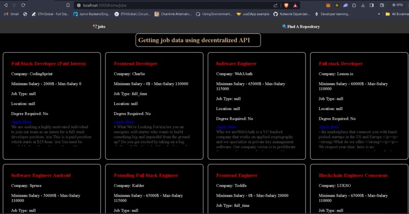 Decentralize API – screenshot 2