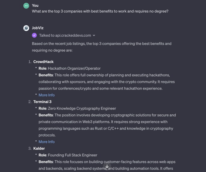 JobViz – screenshot 2