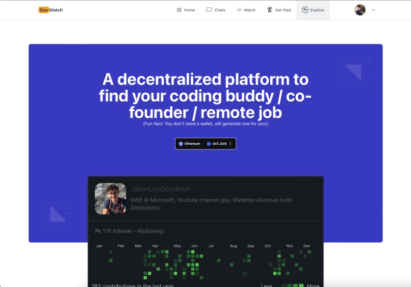 DevMatch – screenshot 1