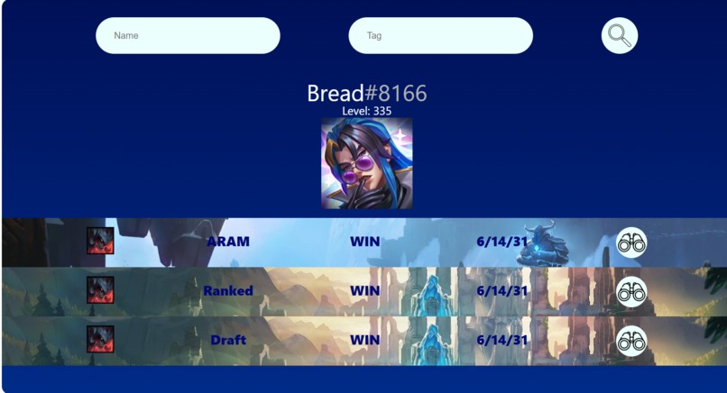 League of Legends Player Analytics – screenshot 1