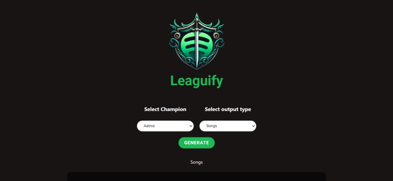 Leaugify - Spotify x League of Legends – screenshot 1