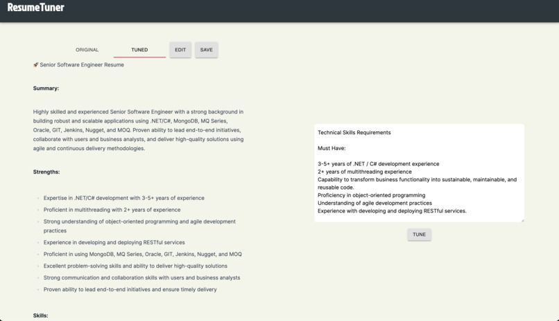 ResumeTuner – screenshot 3