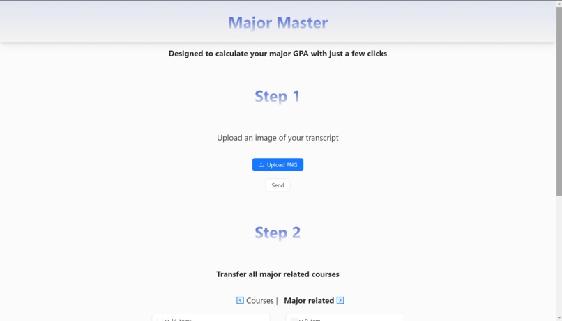 Major GPA calculator – screenshot 1