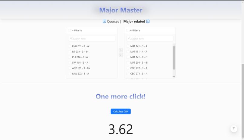 Major GPA calculator – screenshot 6