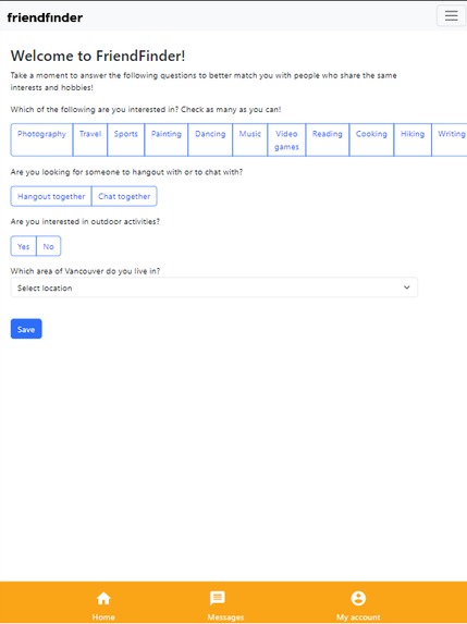 FriendFinder – screenshot 2