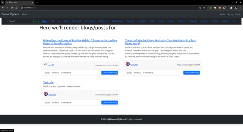 BlogApp – screenshot 1