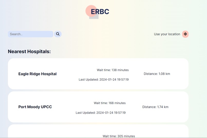 Emergency Response BC (ERBC) – screenshot 2
