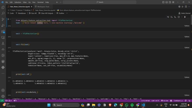 fake news detector  – screenshot 1