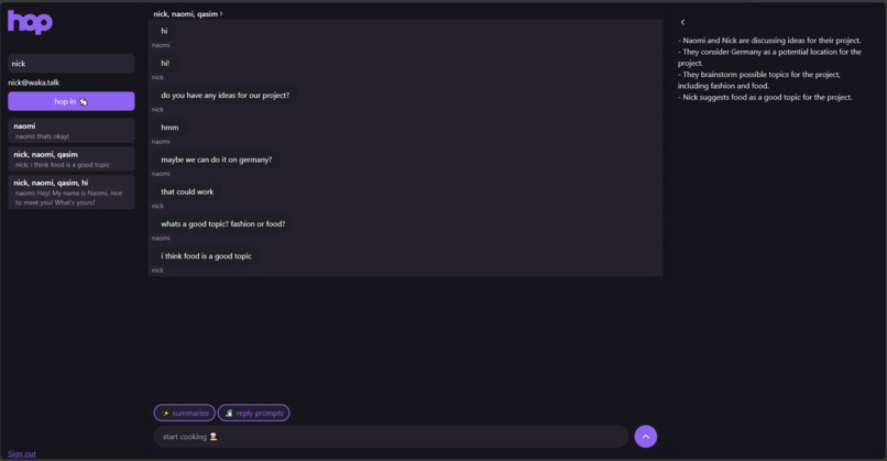 HopChat – screenshot 2