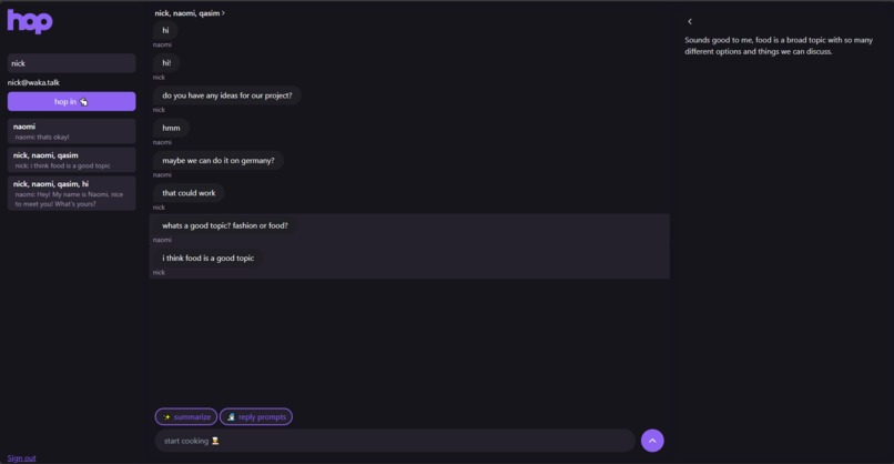 HopChat – screenshot 3