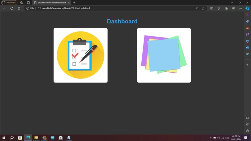 Student Productivity Website (Team - 50) – screenshot 1